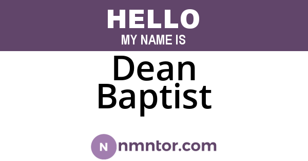 Dean Baptist