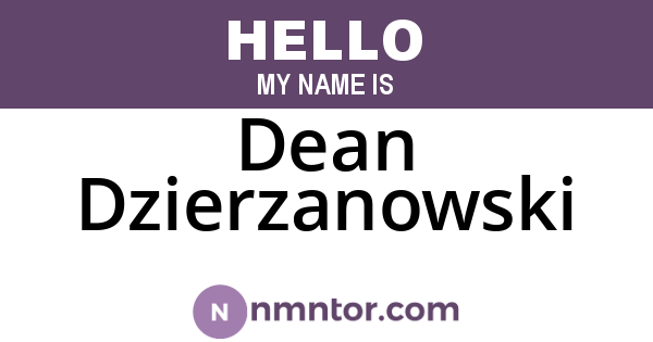 Dean Dzierzanowski