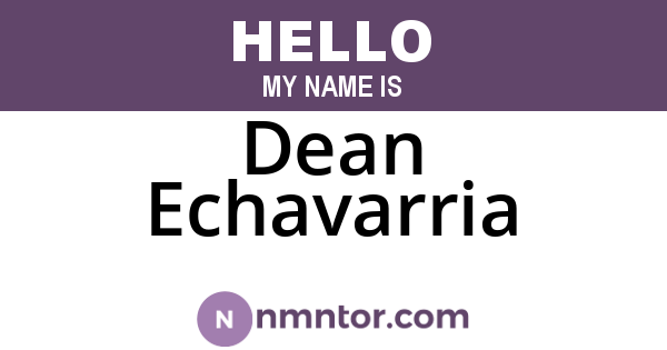 Dean Echavarria