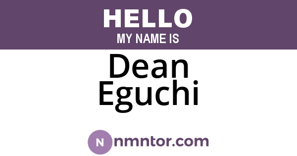 Dean Eguchi