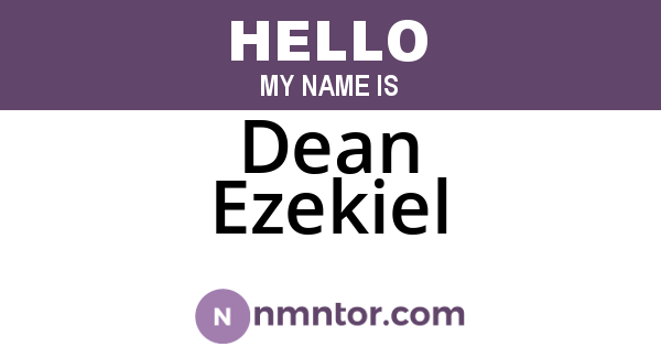 Dean Ezekiel