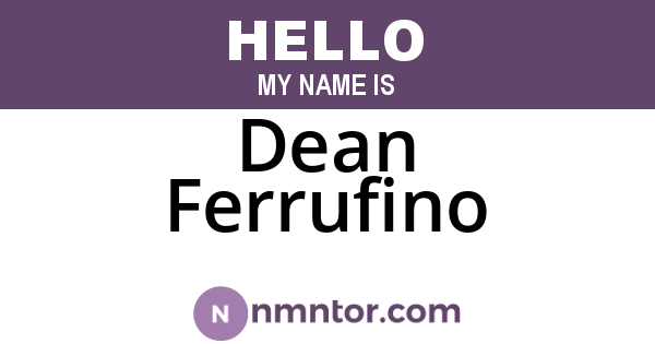 Dean Ferrufino