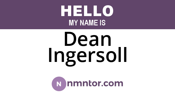 Dean Ingersoll