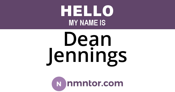 Dean Jennings