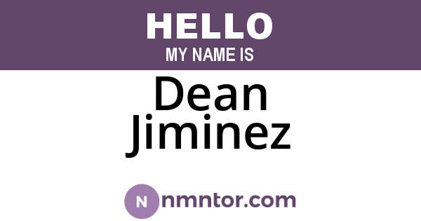 Dean Jiminez