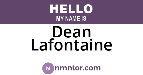 Dean Lafontaine
