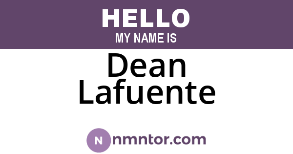 Dean Lafuente