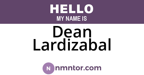 Dean Lardizabal