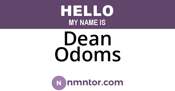 Dean Odoms