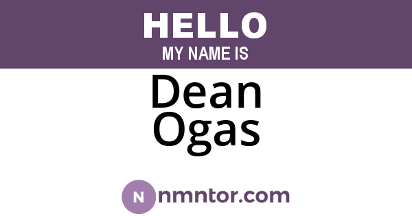 Dean Ogas