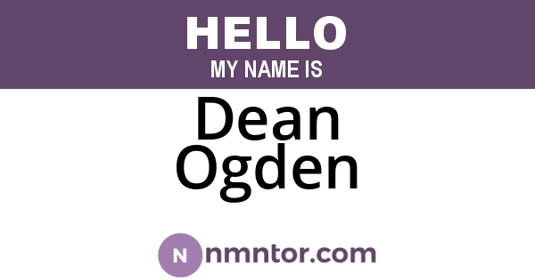 Dean Ogden