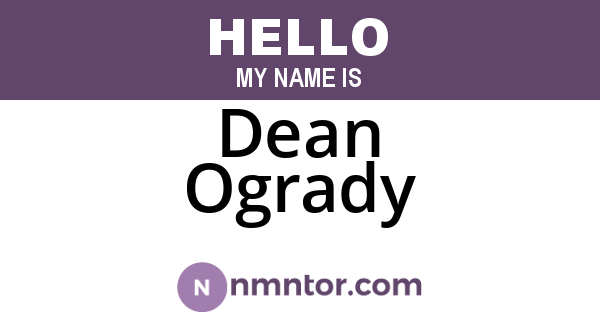 Dean Ogrady