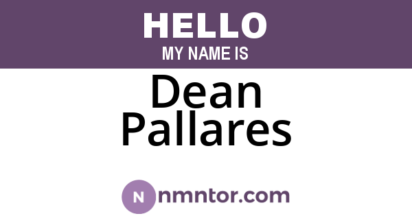 Dean Pallares