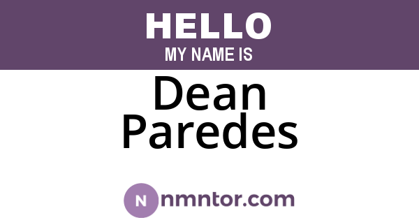 Dean Paredes