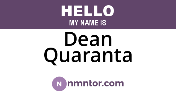Dean Quaranta