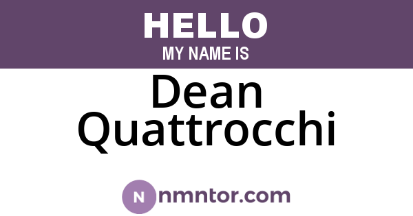 Dean Quattrocchi