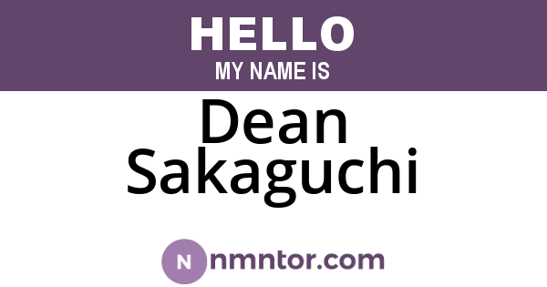 Dean Sakaguchi