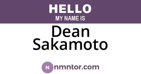 Dean Sakamoto