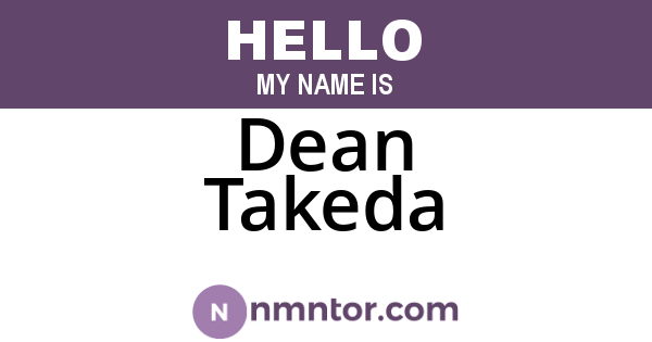 Dean Takeda
