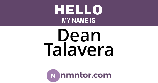 Dean Talavera