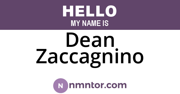 Dean Zaccagnino