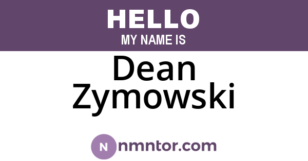 Dean Zymowski