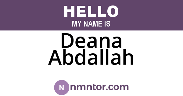 Deana Abdallah