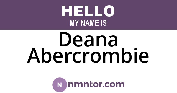 Deana Abercrombie