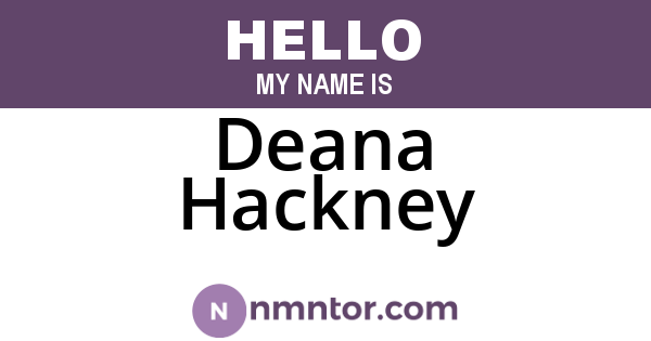 Deana Hackney