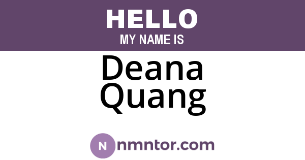 Deana Quang