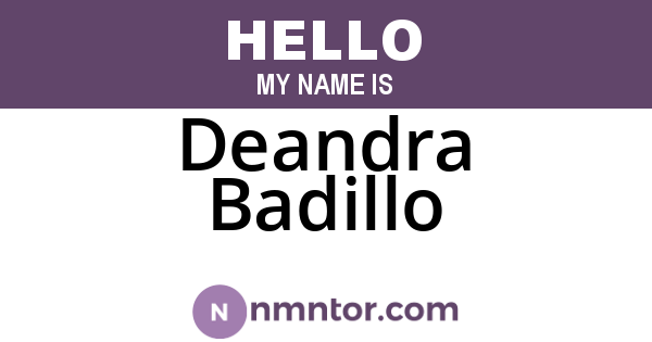 Deandra Badillo