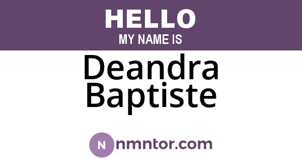 Deandra Baptiste
