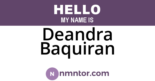 Deandra Baquiran
