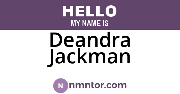 Deandra Jackman