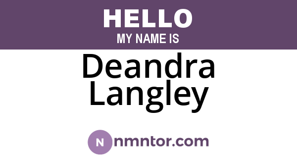 Deandra Langley