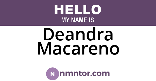Deandra Macareno