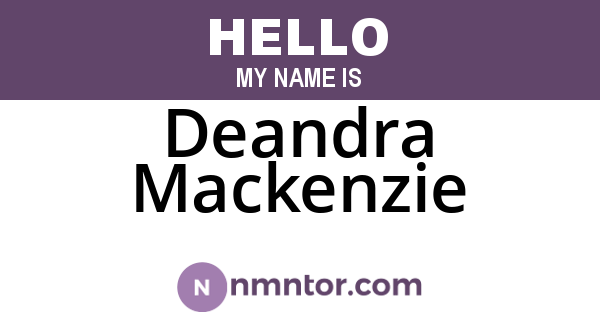 Deandra Mackenzie