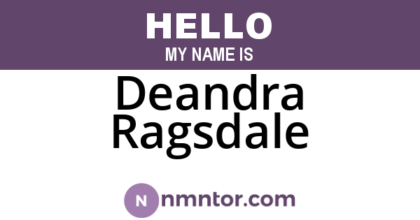 Deandra Ragsdale
