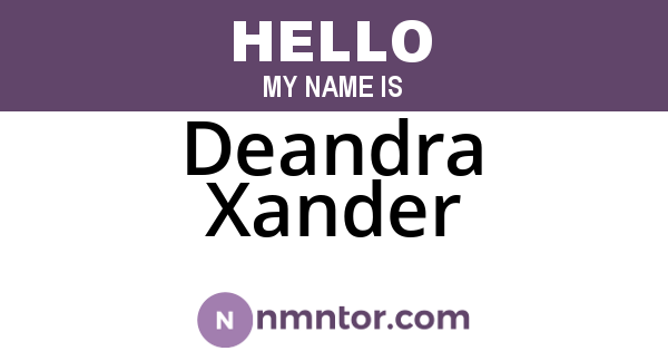 Deandra Xander