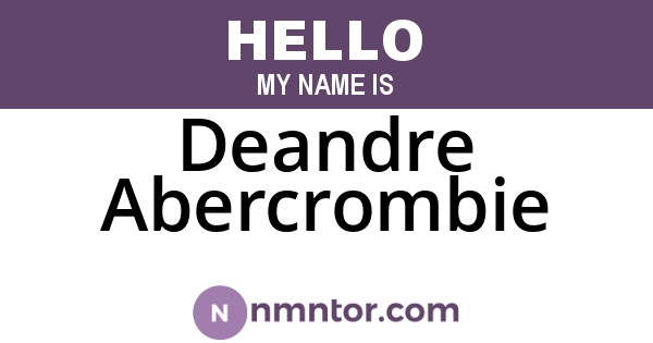 Deandre Abercrombie