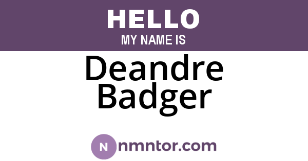 Deandre Badger