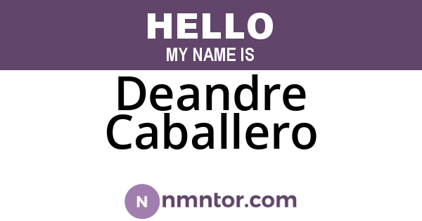 Deandre Caballero