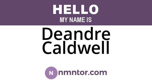 Deandre Caldwell