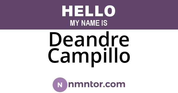 Deandre Campillo
