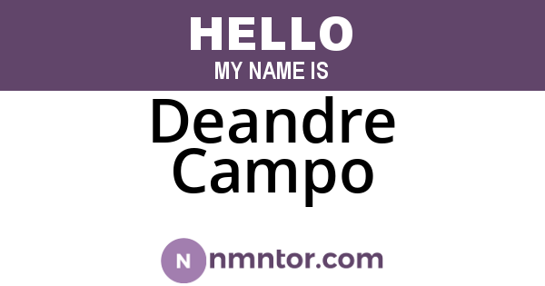 Deandre Campo