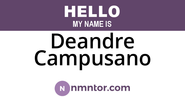 Deandre Campusano