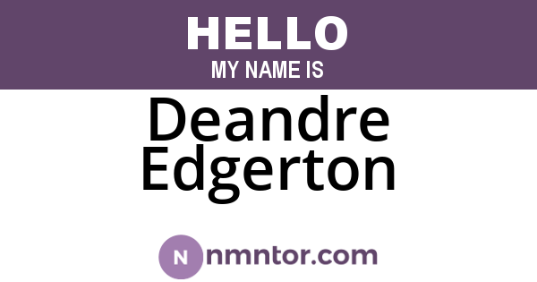 Deandre Edgerton
