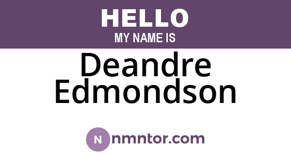 Deandre Edmondson