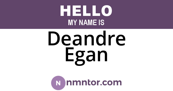 Deandre Egan