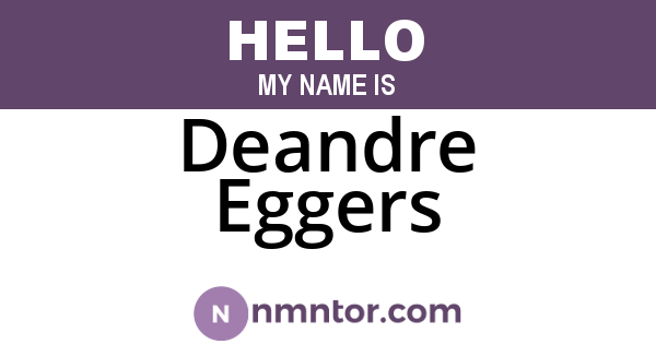 Deandre Eggers